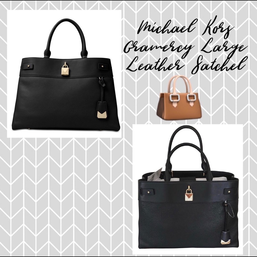 🆕 MICHAEL KORS Gramercy Large Leather Satchel - Picture 3 of 7